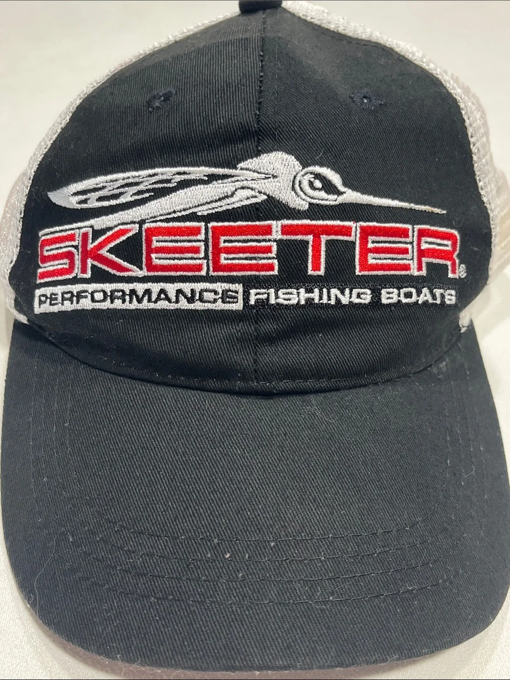 Skeeter Performance Fishing Boats Trucker Hat Mesh Snapback Black White